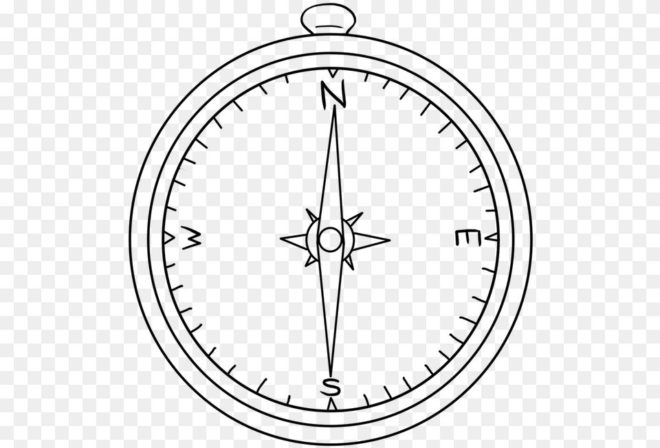 Easy Drawing Guides Easy Drawing Of A Compass, Gray Free Png Download