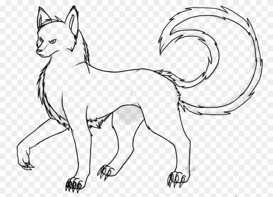 Easy Drawings Of Wolves Step By Gray Baby Drawing Books Easy Angel Wolf Drawings Png Image