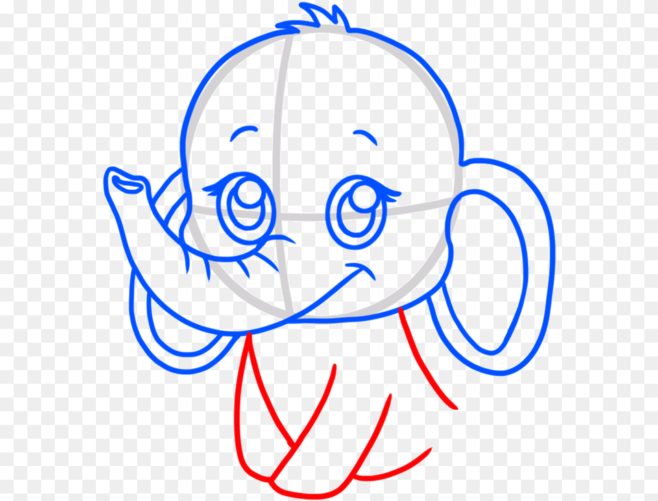 Easy Elephant Cartoon Drawing, Person, Face, Head Free Png Download