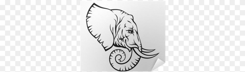 Easy Elephant Head Drawing, Animal, Mammal, Wildlife, Art Png