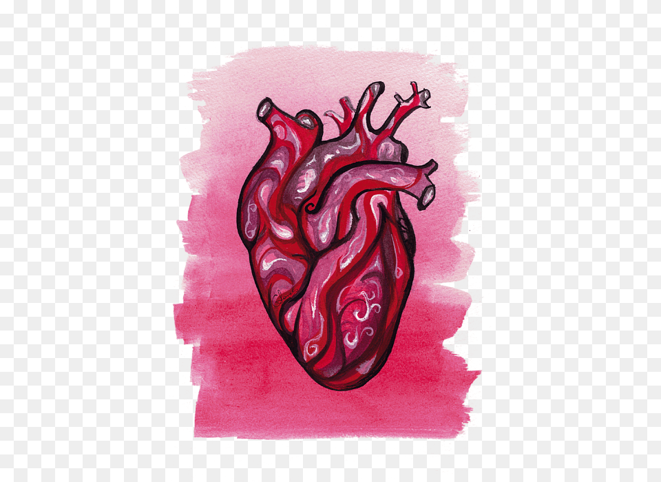Easy Human Heart Painting, Art, Graphics Png Image
