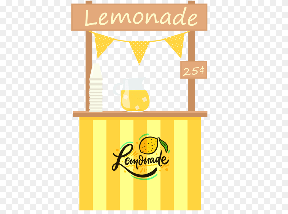 Easy Lemon Lemonade Stand Cartoon, Beverage, People, Person, Juice Free Transparent Png