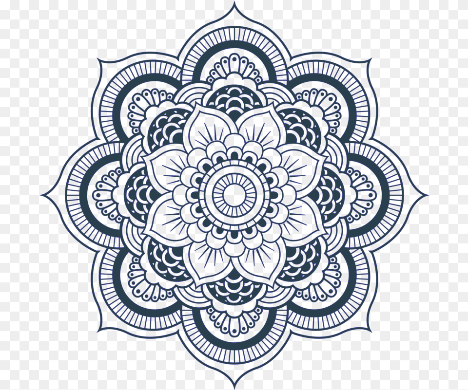 Easy Mandala Designs Design Flowers In Black And White, Pattern, Accessories Png Image
