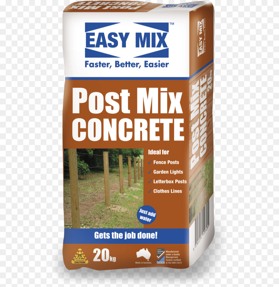 Easy Mix Post Mix Concrete, Box, Cardboard, Carton, Powder Png