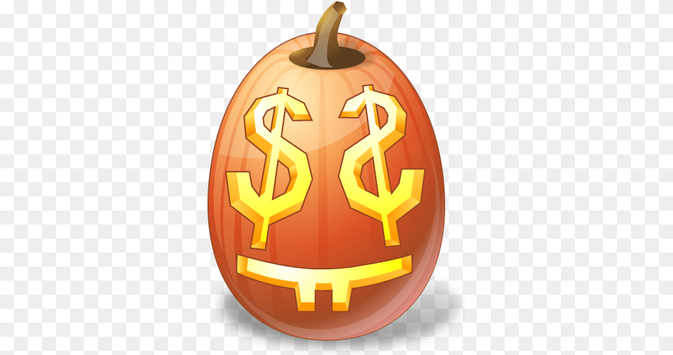 Easy Money Icon Vista Halloween Emoticons Softiconscom Money Jack O Lantern, Food, Plant, Produce, Pumpkin Free Transparent Png