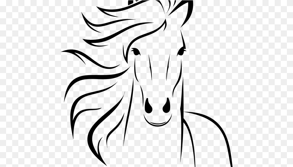 Easy Picture Of Horses, Gray Free Png