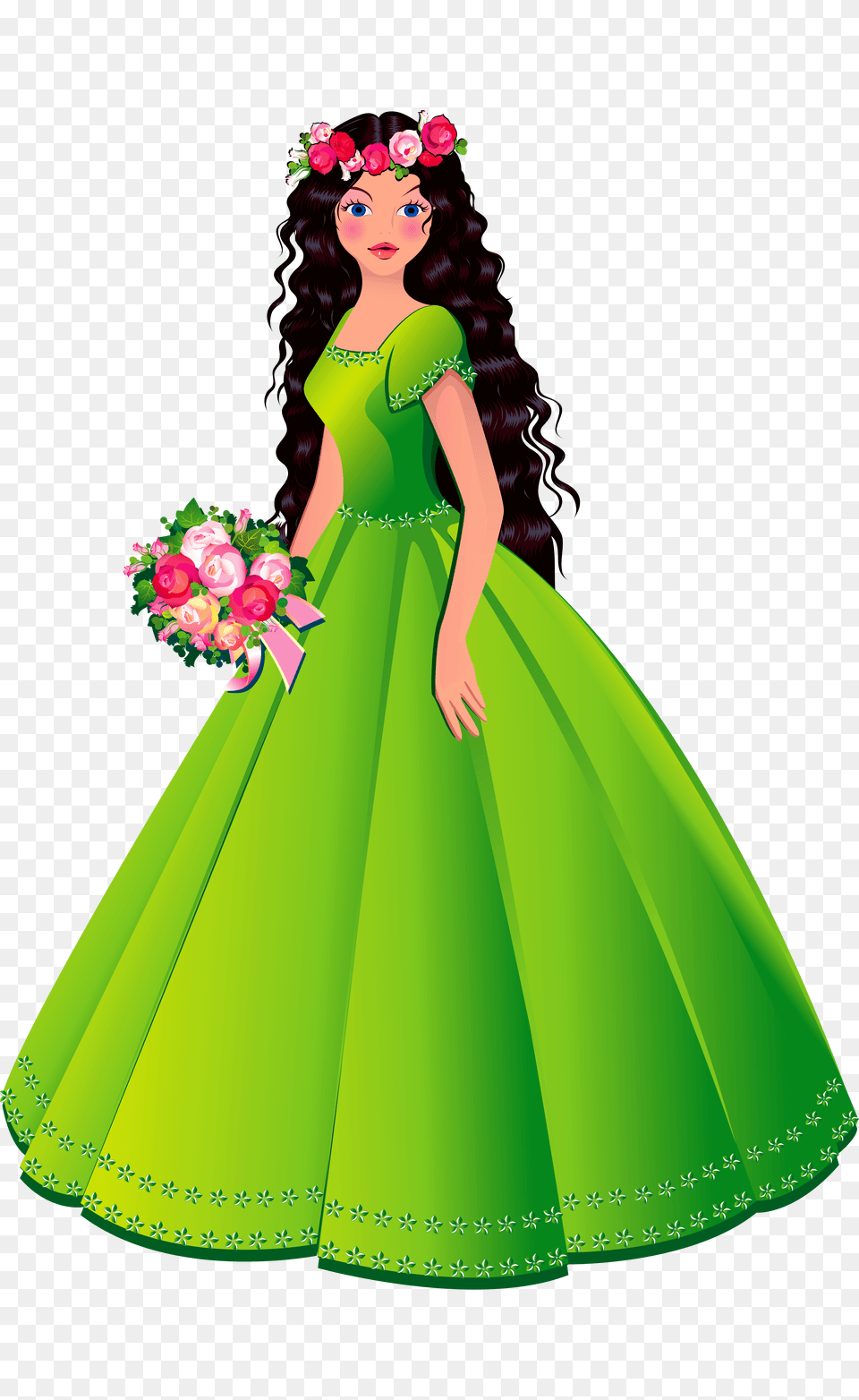 Easy Princess Dress Clip Art, Clothing, Fashion, Gown, Formal Wear Free Png