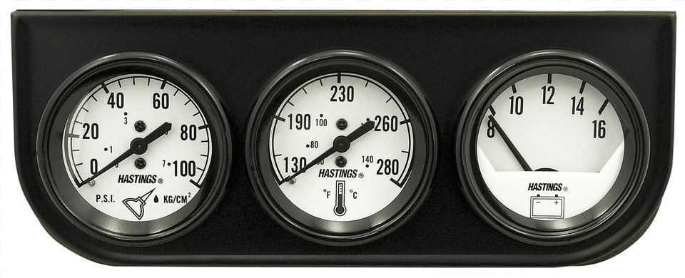 Easy Read Triple Voltmeter Water Temperature And Oil Gauge, Tachometer Png