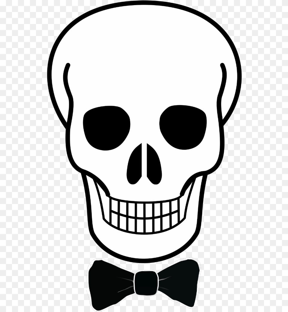 Easy Simple Skull Drawing Clipart Scary Things To Transparent Easy Simple Skull Drawing, Accessories, Formal Wear, Stencil, Tie Free Png