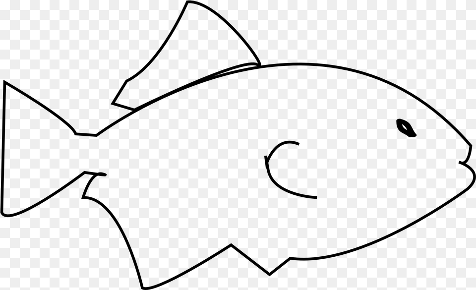 Easy Small Fish Black And White, Gray Free Png Download