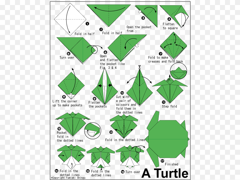 Easy Step By Step Easy Origami Turtle, Leaf, Plant, Art, Paper Free Png Download