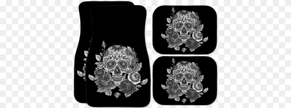 Easy Sugar Skull Home Decor 36 With Addi Sugar Skull Car Accessories, Art, Pattern, Floral Design, Graphics Free Png Download