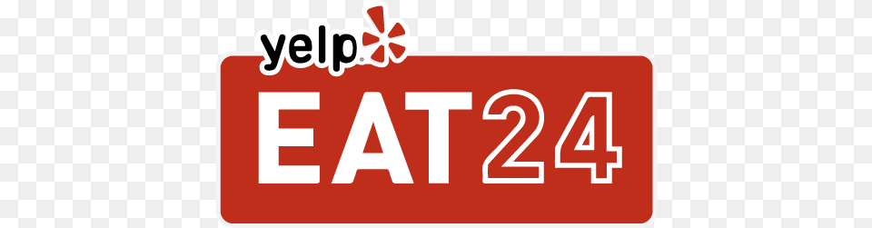 Eat 24 Logo Yelp Eat 24 Logo Transparent, First Aid, License Plate, Transportation, Vehicle Png