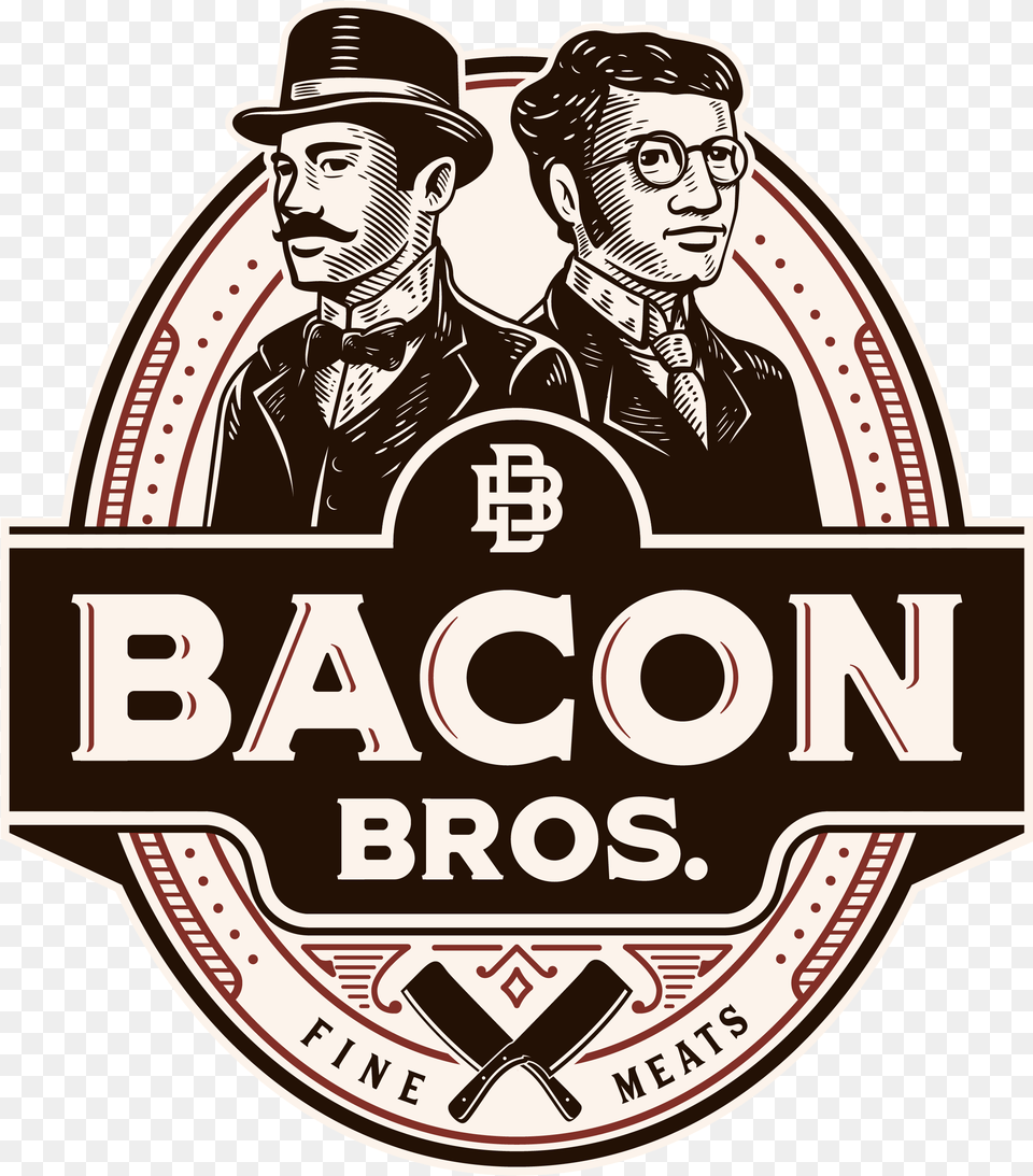 Eat Better Bacon Emblem, Adult, Lager, Logo, Male Free Transparent Png