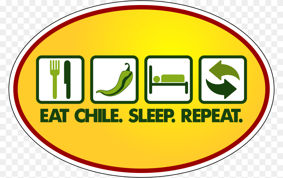 Eat Chile Sleep Repeat Eating, Logo, Disk, Food, Fruit Png Image