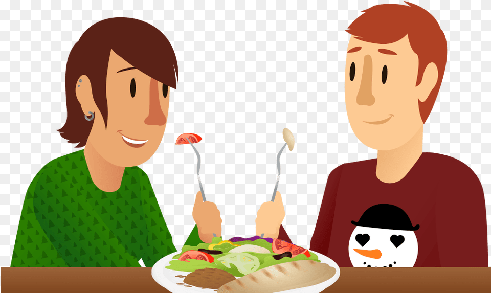 Eat Clipart Hungry Sharing Food Clipart, Fork, Cutlery, Meal, Lunch Free Transparent Png