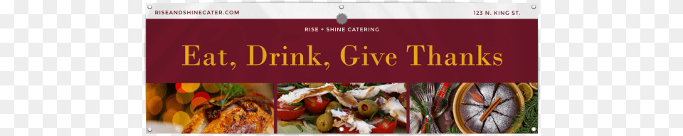 Eat Drink Give Thanks Banner Template Preview Tree, Food, Lunch, Meal, Pizza Free Transparent Png