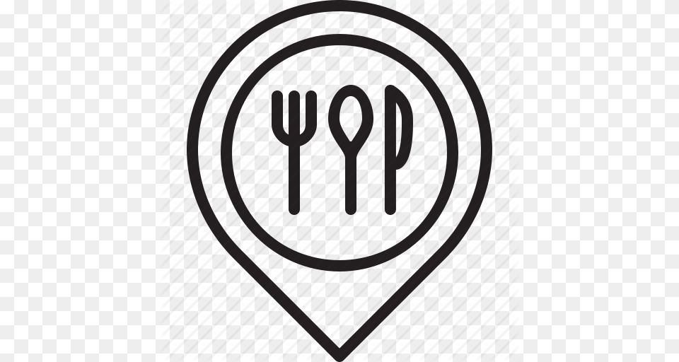 Eat Food Location Map Pin Restaurant Icon, Logo, Cutlery, Festival, Hanukkah Menorah Free Png