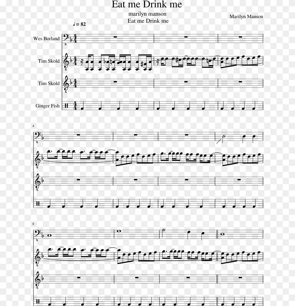 Eat Me Drink Me Slide F Major Sight Reading, Gray Png Image