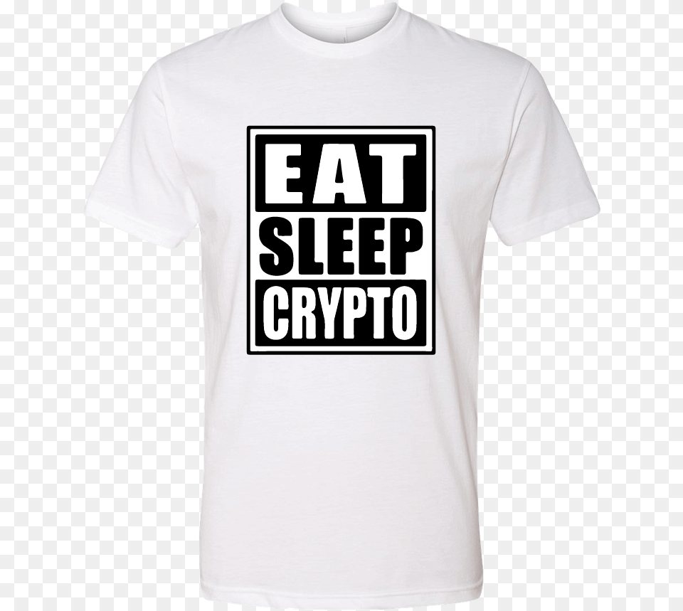 Eat Sleep Crypto Sst White T Shirt Papa Fille, Clothing, T-shirt Free Png