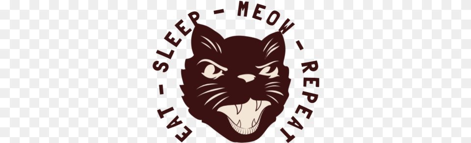 Eat Sleep Meow Repeat Back Off Cat Luggage Tag, Baby, Person, Face, Head Free Png Download