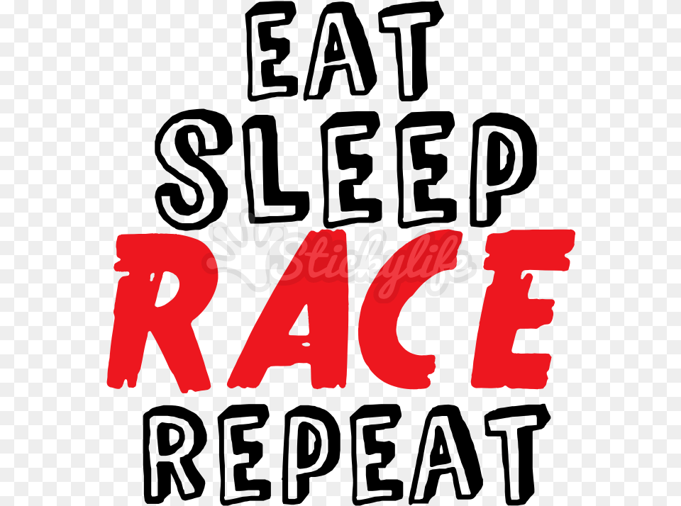 Eat Sleep Race Vinyl Lettering Racing Vinyl Decals, Logo, Animal, Bear, Mammal Png Image