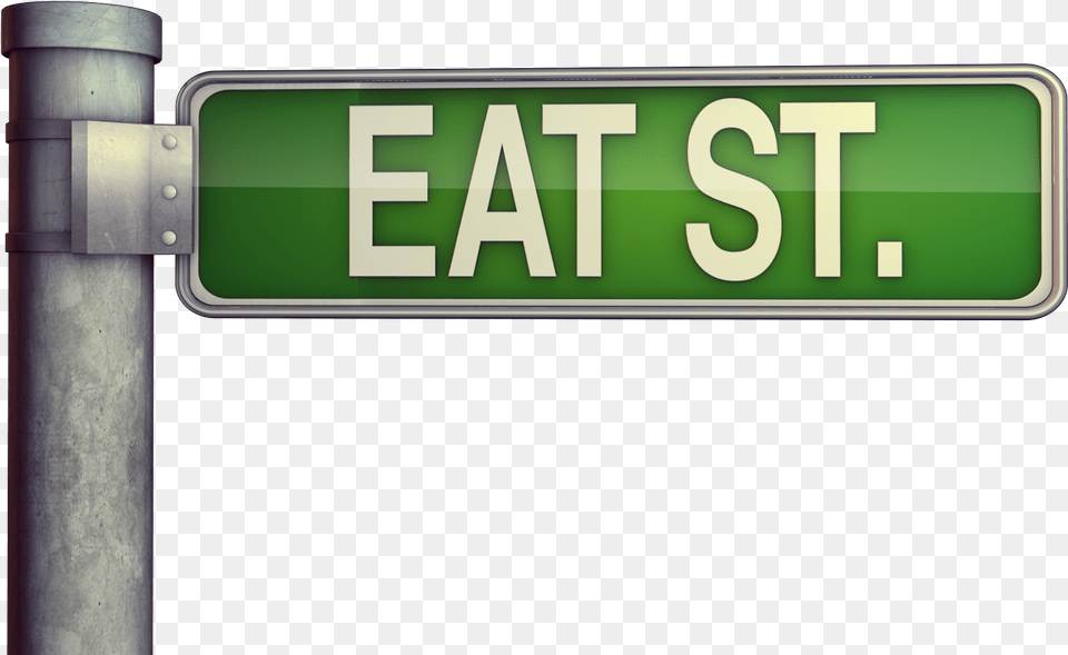 Eat Street Sign, Symbol, Road Sign Free Png