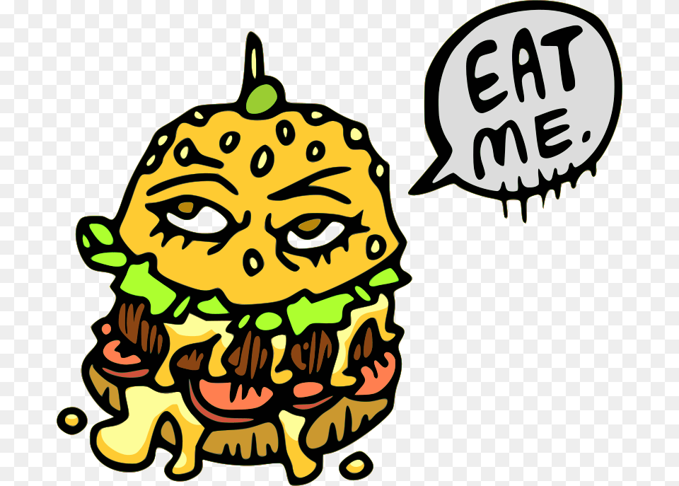 Eat This Burger, Food, Animal, Mammal, Lion Png Image