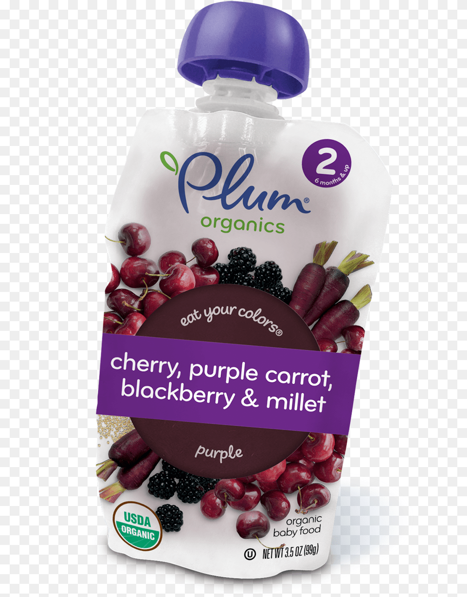 Eat Your Colors Organic Baby Food Plum Organics, Berry, Fruit, Plant, Produce Free Png Download