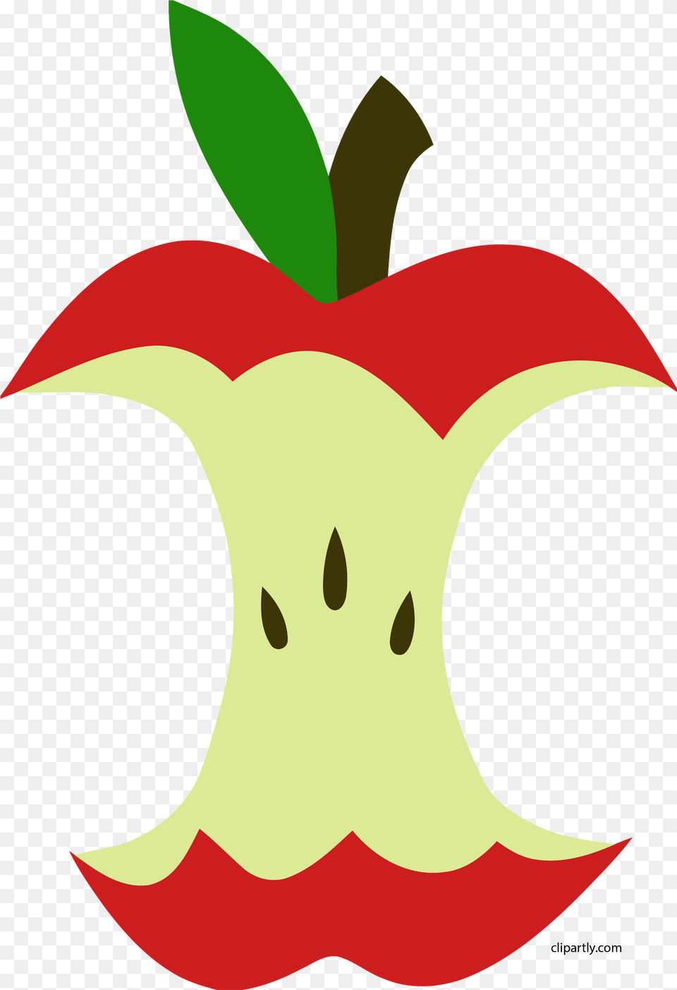 Eaten Apple Clipart U2013 Clipartlycom Apple Core Clipart, Logo, Food, Fruit, Produce Png