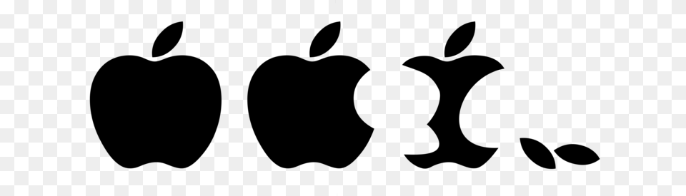 Eaten Apple Logo Vector Clip Arts Clip Art, Gray Png Image
