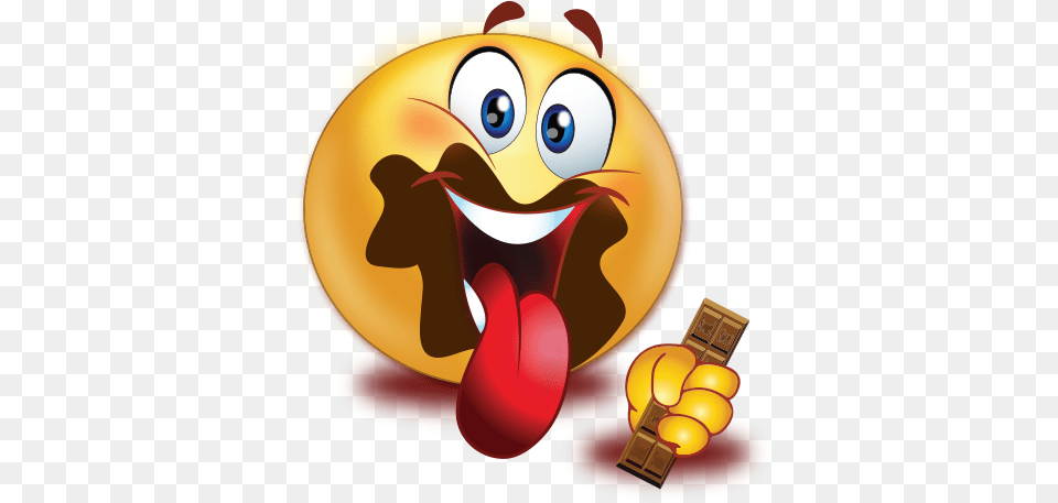 Eating Chocolate Emoji Chocolate Smiley Free Png