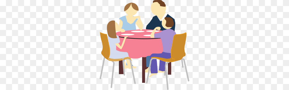Eating Clipart, Table, Furniture, Person, People Free Png Download