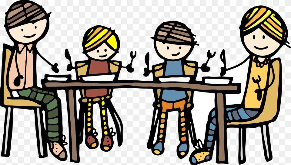 Eating Clipart Dinner Time Clip Art, Book, Publication, Comics, Person Free Transparent Png