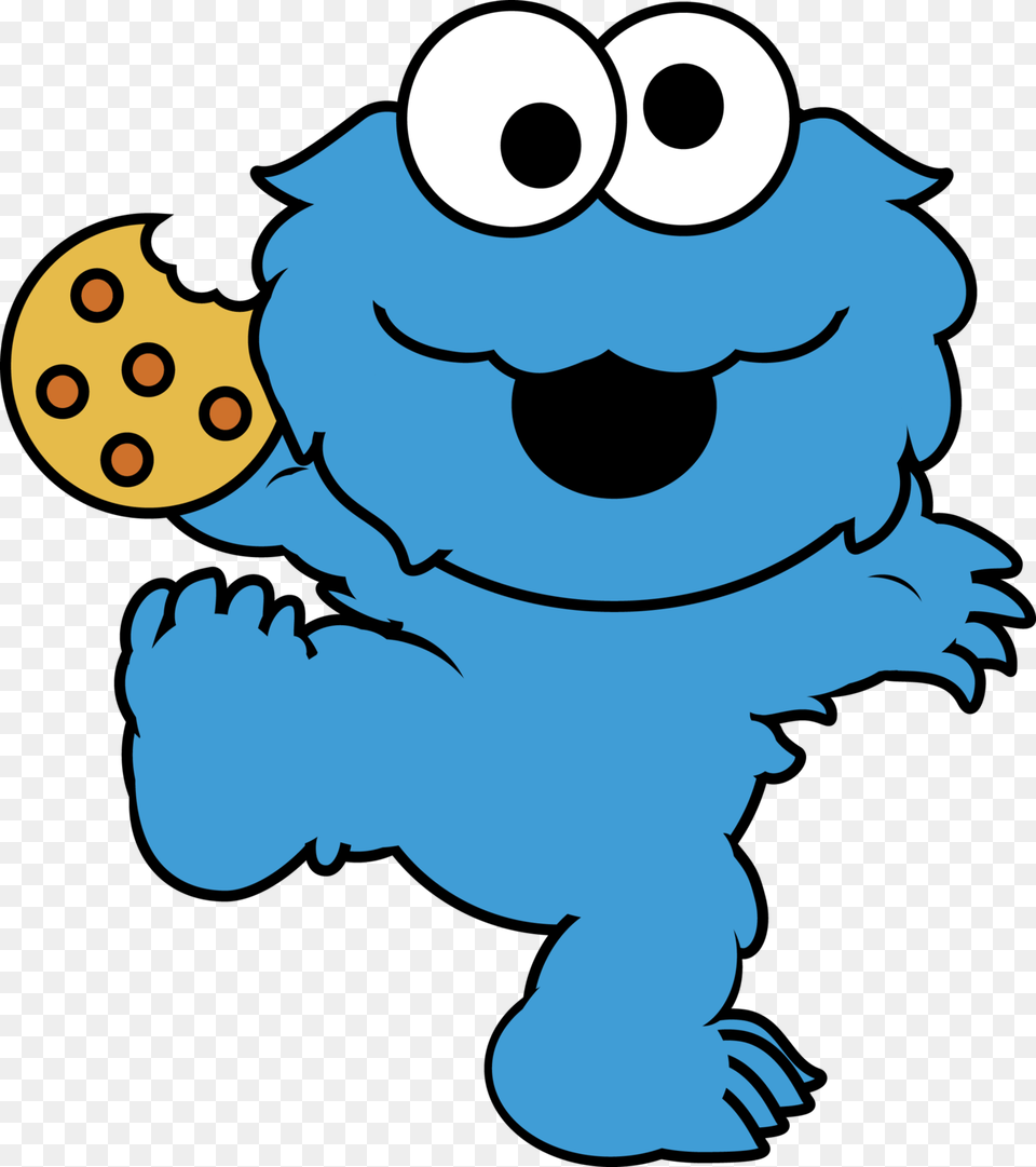 Eating Cookies Cliparts Baby Cookie Monster Clipart, Animal, Fish, Mascot, Sea Life Free Transparent Png