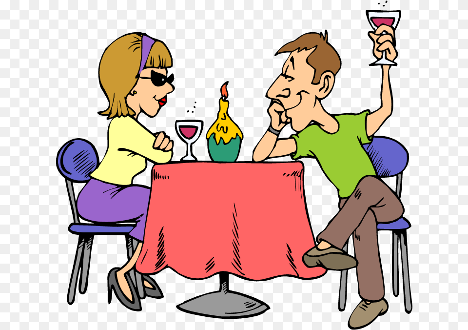 Eating Dinner Clipart Dinner For Two Cartoon, Person, Book, Publication, Comics Free Png Download