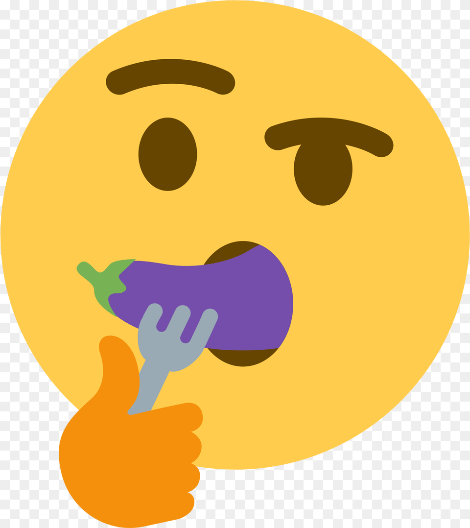 Eating Eggplant Emoji Animated Server Icon Discord, Astronomy, Moon, Nature, Night Png