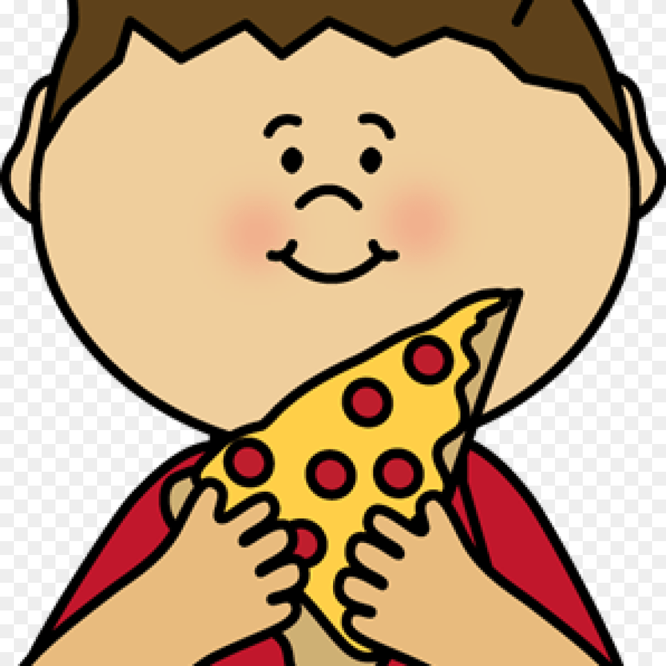 Eating Pizza Clipart Boy Eating Pizza Postacie Do Opisania Blowing Bubble Gum Clipart, Baby, Person, Banana, Food Free Png Download