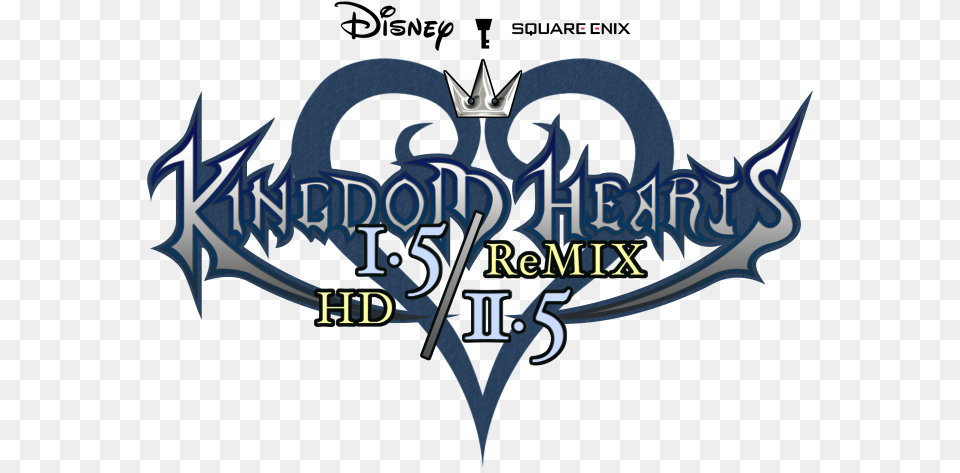 Eb Games Kingdom Hearts Remix Logo Kingdom Hearts, Weapon, Sword, Trident Png Image