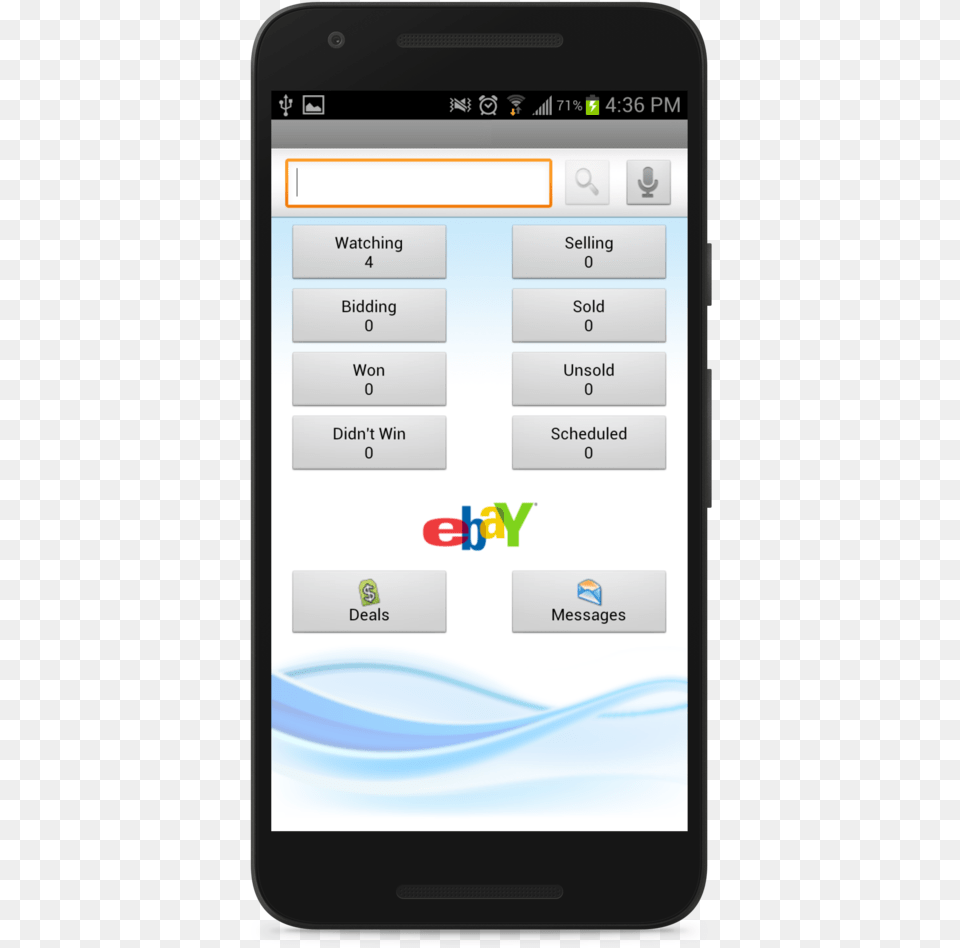 Ebay Andro1 2 Mobile App With Tiles, Electronics, Mobile Phone, Phone, Text Free Png Download
