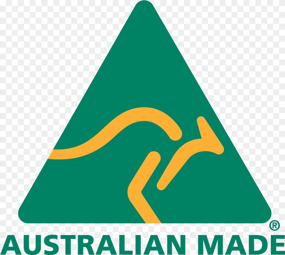 Ebay Partners With Australian Made Made In Australia Sticker, Sign, Symbol, Road Sign, Triangle Png