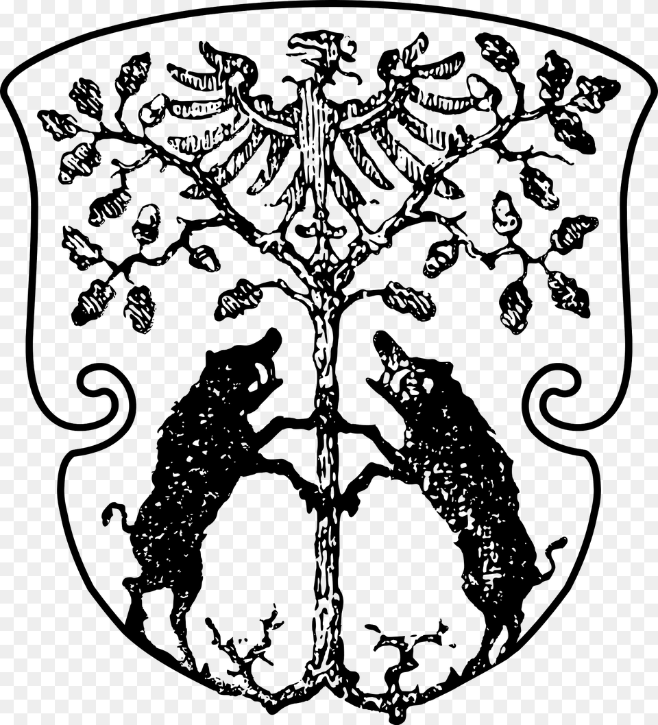 Eberswalde Coat Of Arms 1892 Vector Clip Art Clipart, Pattern, Animal, Bird, Cat Png Image