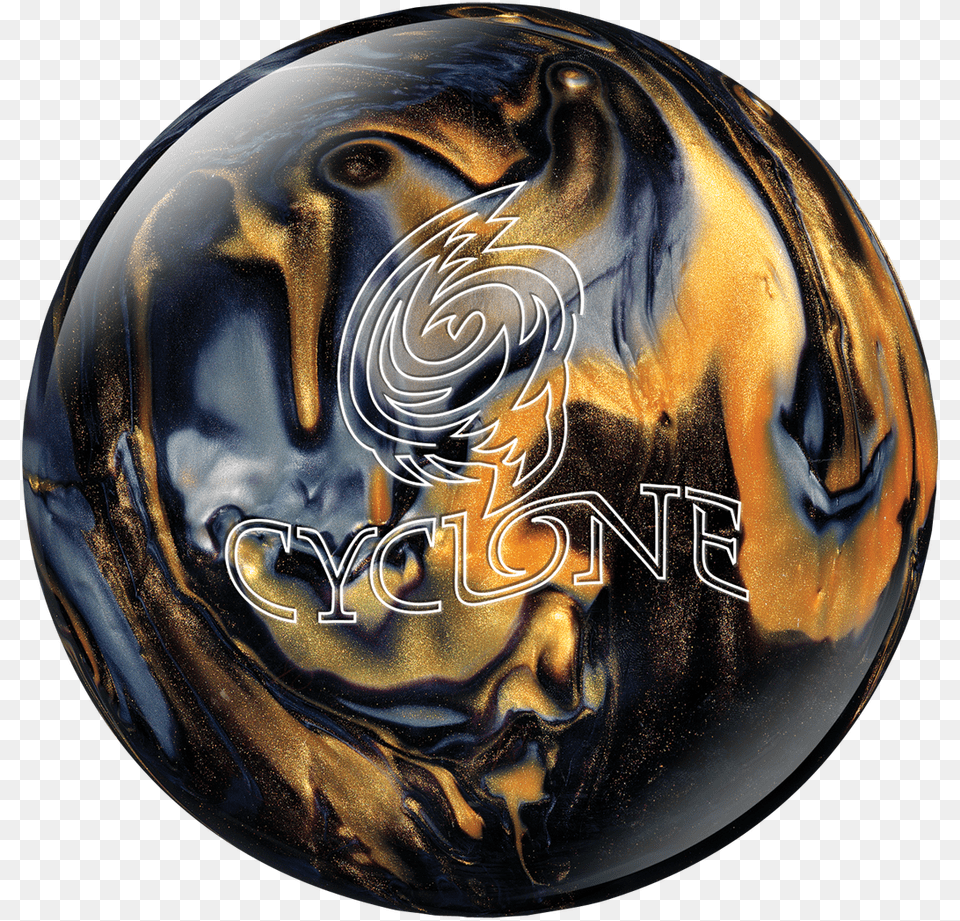 Ebonite Cyclone Black Gold Silver Bowling Ball By Ebonite Black And Gold Bowling Ball, Sphere, Bowling Ball, Leisure Activities, Sport Free Png