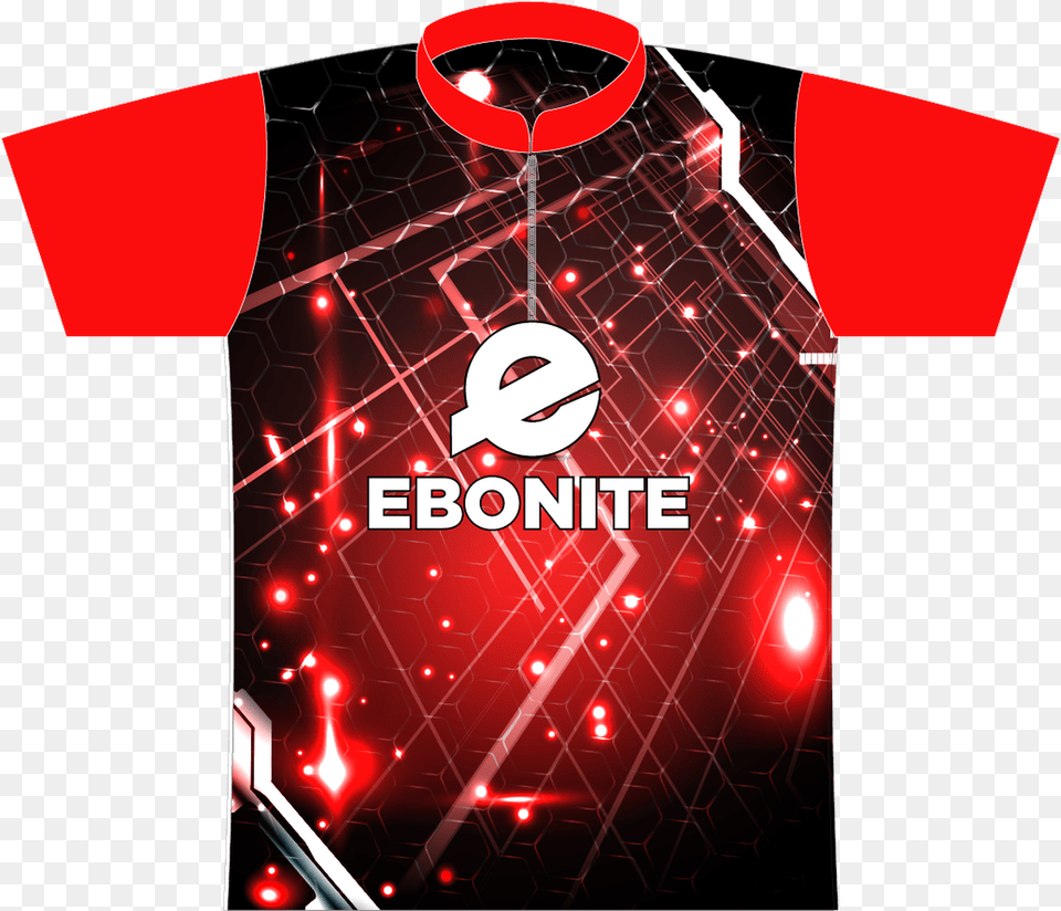 Ebonite Techno Red Dye Sublimated Short Sleeve, Clothing, Shirt, T-shirt Free Transparent Png