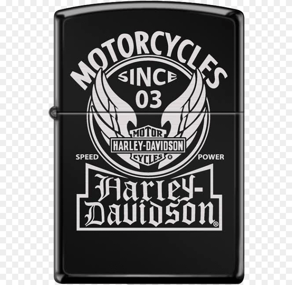 Ebony Laser Engraved Zippo Lighter In Harley Davidson, Logo, Can, Tin Free Transparent Png