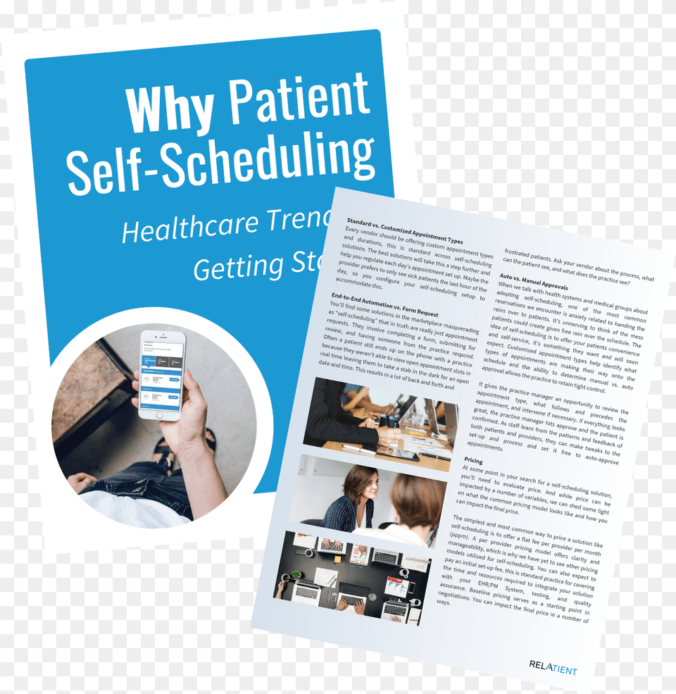 Ebook Why Patient Self Scheduling Flyer, Advertisement, Poster, Adult, Male Free Png Download