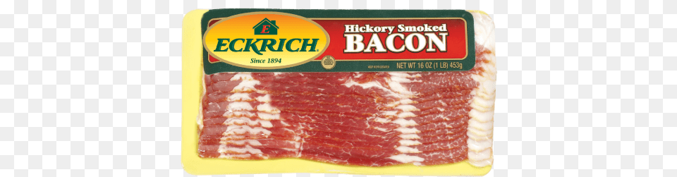 Eckrich Bacon Hickory Smoked Eckrich Bacon, Food, Meat, Pork, Ketchup Png