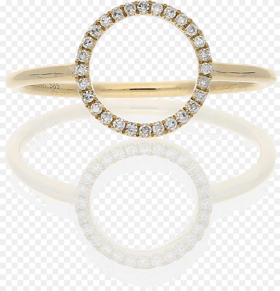 Eclipse 14ct Yellow Gold Diamond Set Circle Ring Yellow Gold Circle Ring, Accessories, Jewelry, Gemstone Png Image