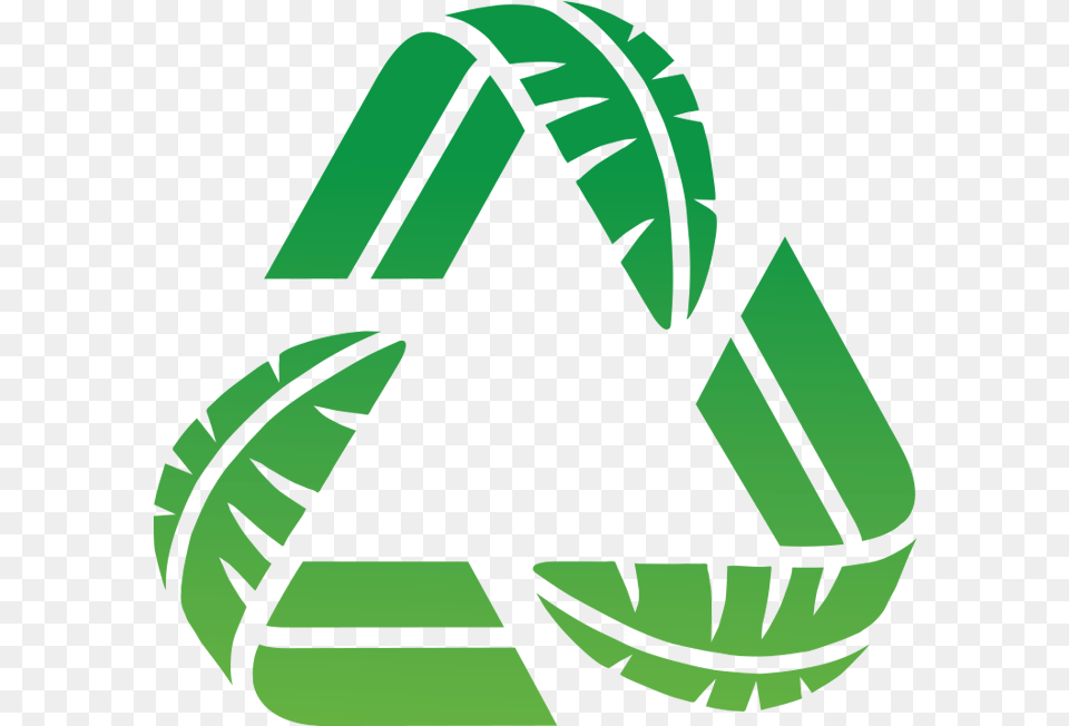 Eco Friendly Logo Green Banana Paper, Recycling Symbol, Symbol, Person Png Image