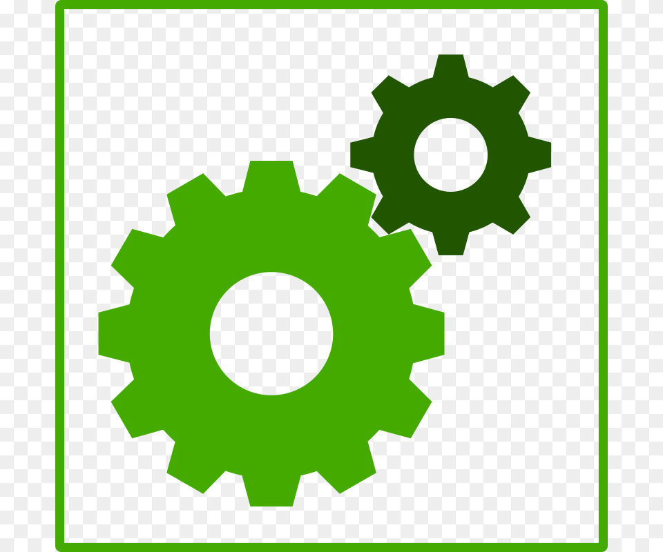 Eco Green Machine Icon, Gear Free Png